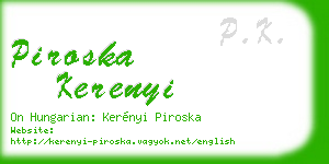 piroska kerenyi business card